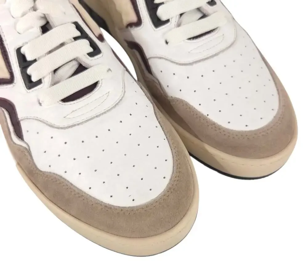 Rhude Rhecess Distressed Leather Sneakers US 10 EU 43 Mens Beige $650